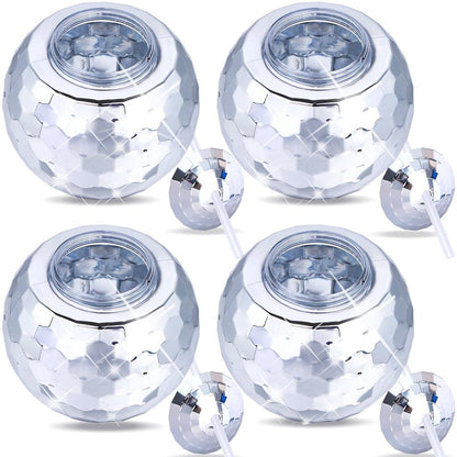 Disco Ball Tumblers with Straws Set of 4 a by HitMyNeed