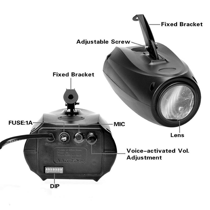 Disco LED Party Light with Voice Control, 64 LEDs by HitMyNeed