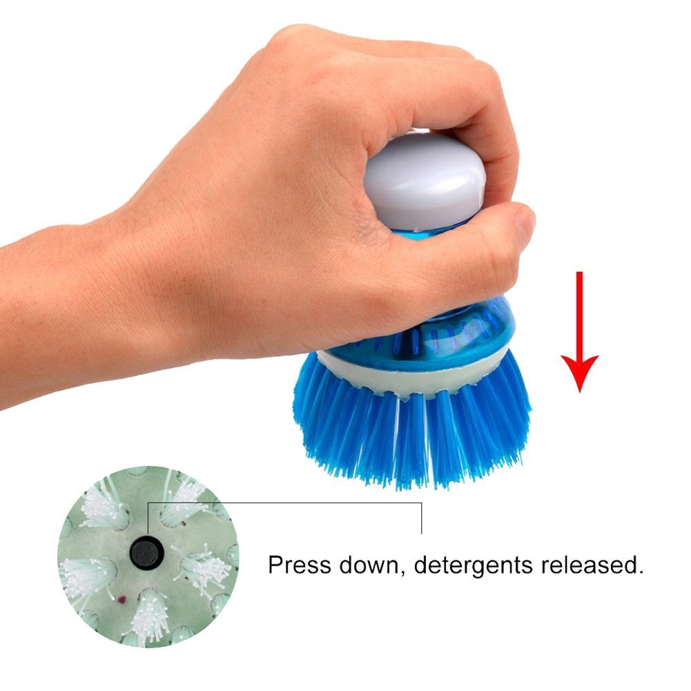 Dish Brush with Built-In Soap Dispenser by HitMyNeed