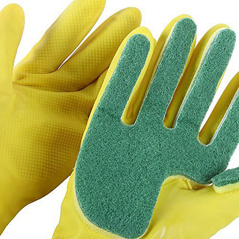 Dish Cleaning Gloves with Built‑In Sponge by HitMyNeed