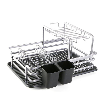 Dish Drying Rack with Drip Tray and Utensil Holder by HitMyNeed