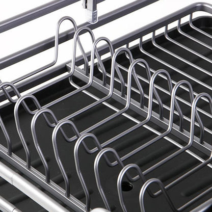 Dish Drying Rack with Drip Tray and Utensil Holder by HitMyNeed