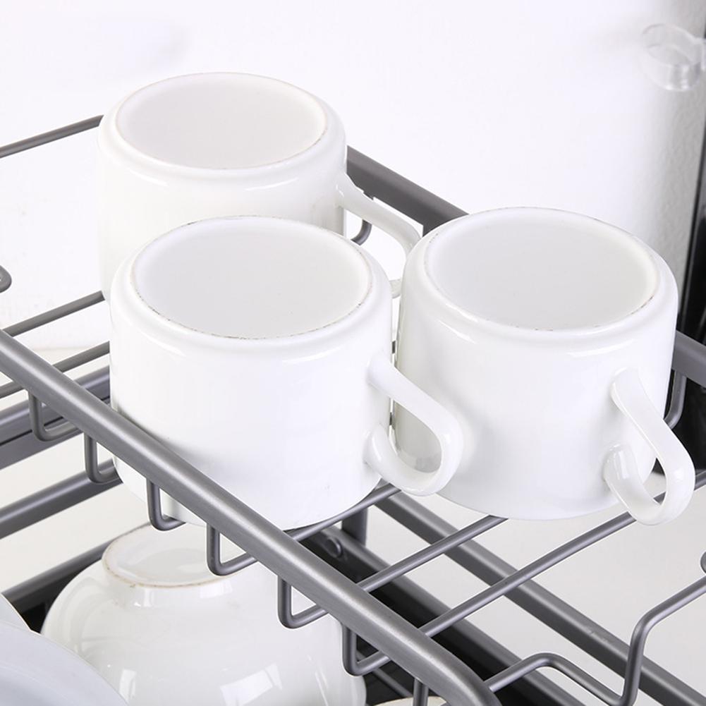 Dish Drying Rack with Drip Tray and Utensil Holder by HitMyNeed