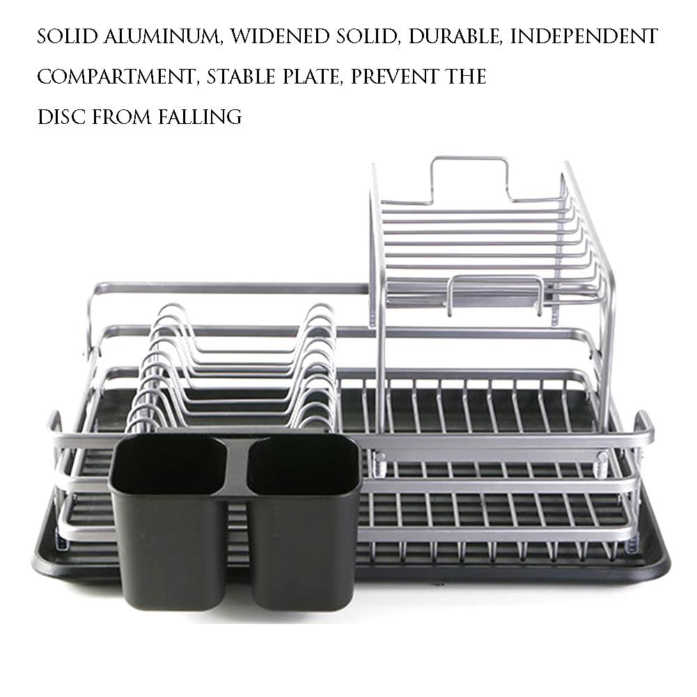 Dish Drying Rack with Drip Tray and Utensil Holder by HitMyNeed