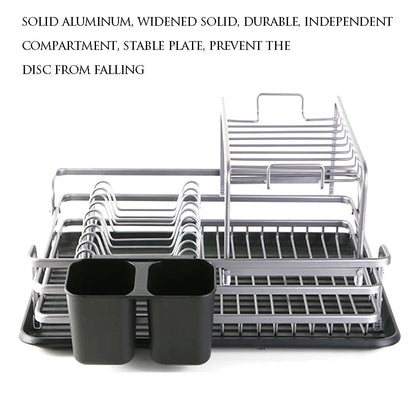 Dish Drying Rack with Drip Tray and Utensil Holder by HitMyNeed