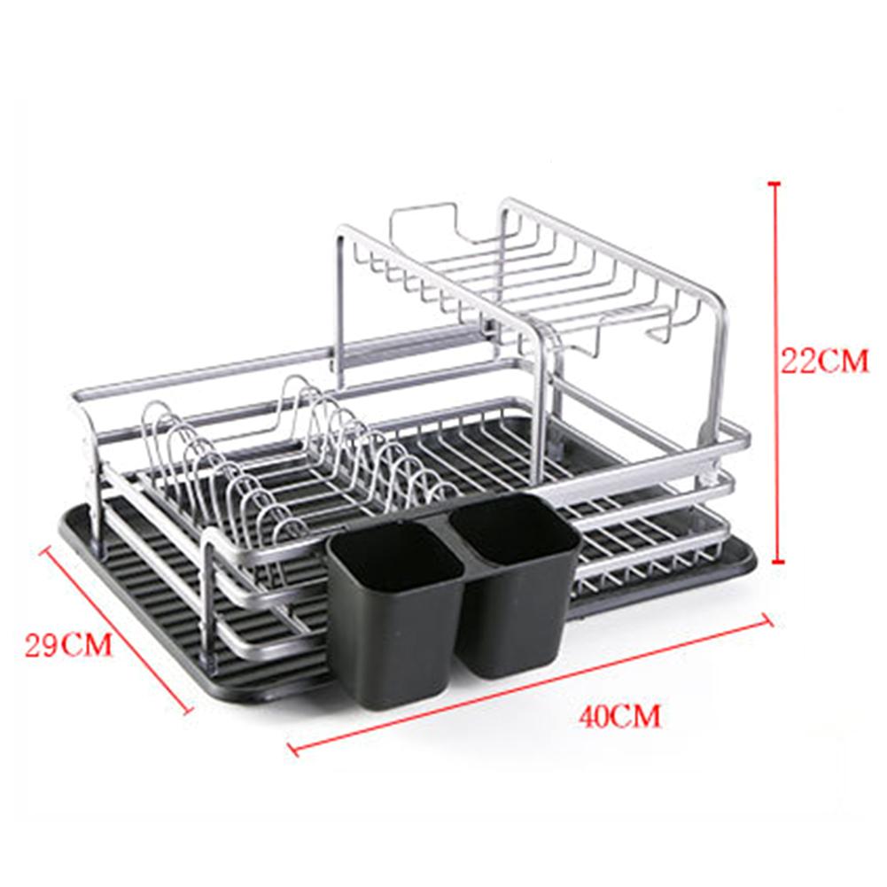 Dish Drying Rack with Drip Tray and Utensil Holder by HitMyNeed