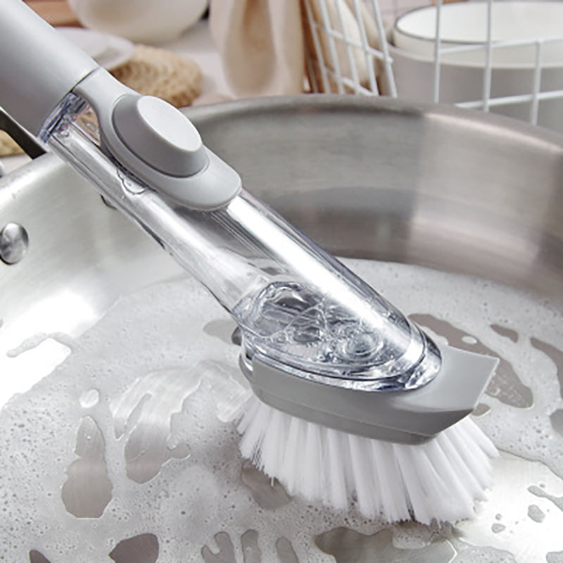 Dish Scrub Brush with Soap Dispenser and Refills by HitMyNeed