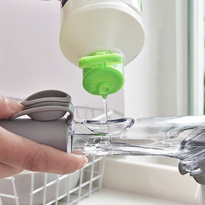 Dish Scrub Brush with Soap Dispenser and Refills by HitMyNeed