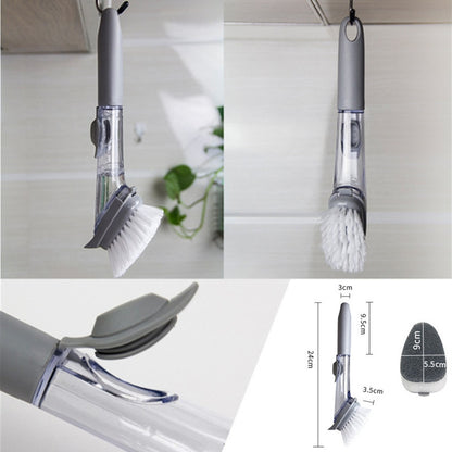 Dish Scrub Brush with Soap Dispenser and Refills by HitMyNeed