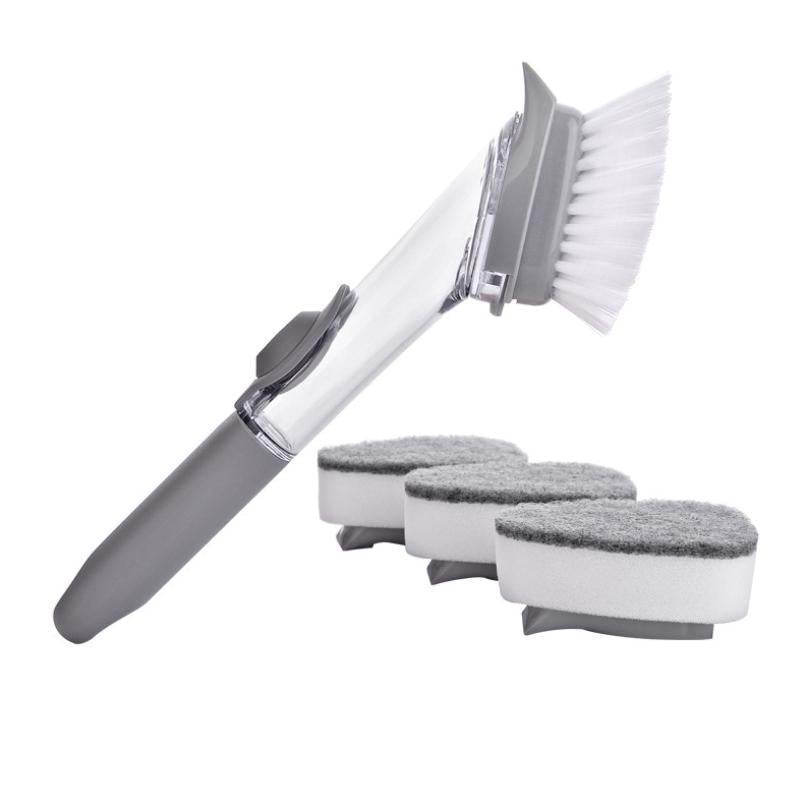 Dish Scrub Brush with Soap Dispenser and Refills by HitMyNeed