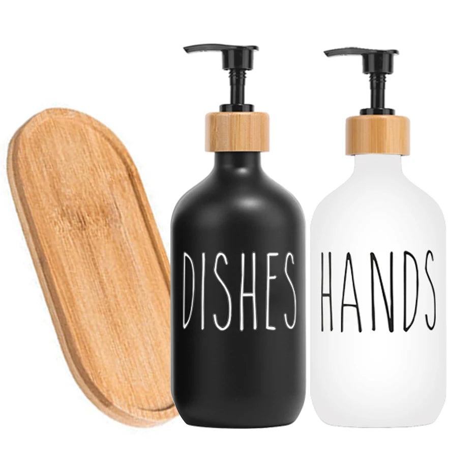 Dish Soap & Hand Soap Dispenser Set 500ml set-c by HitMyNeed