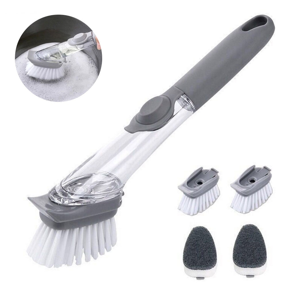 Dish Wash Scrubber with Built-In Soap Dispenser by HitMyNeed