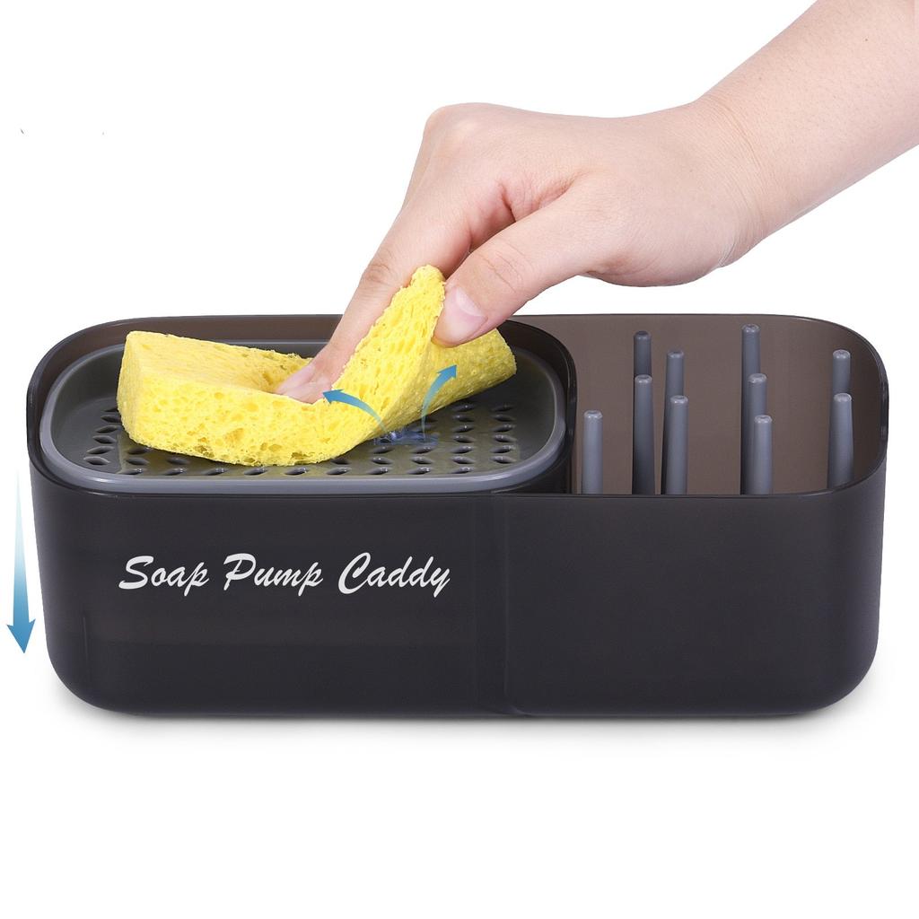 Dishwashing Soap Pump Sponge Caddy Organizer by HitMyNeed