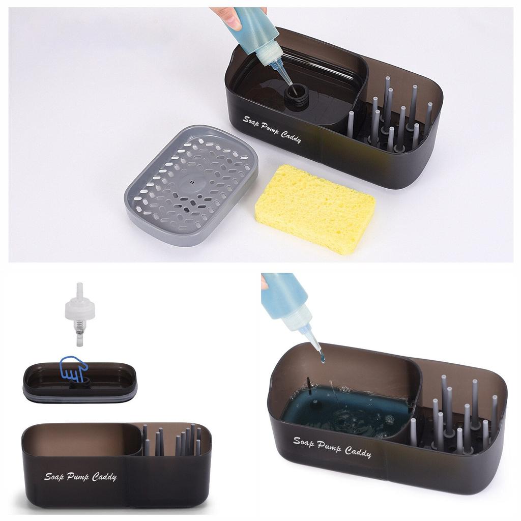 Dishwashing Soap Pump Sponge Caddy Organizer by HitMyNeed