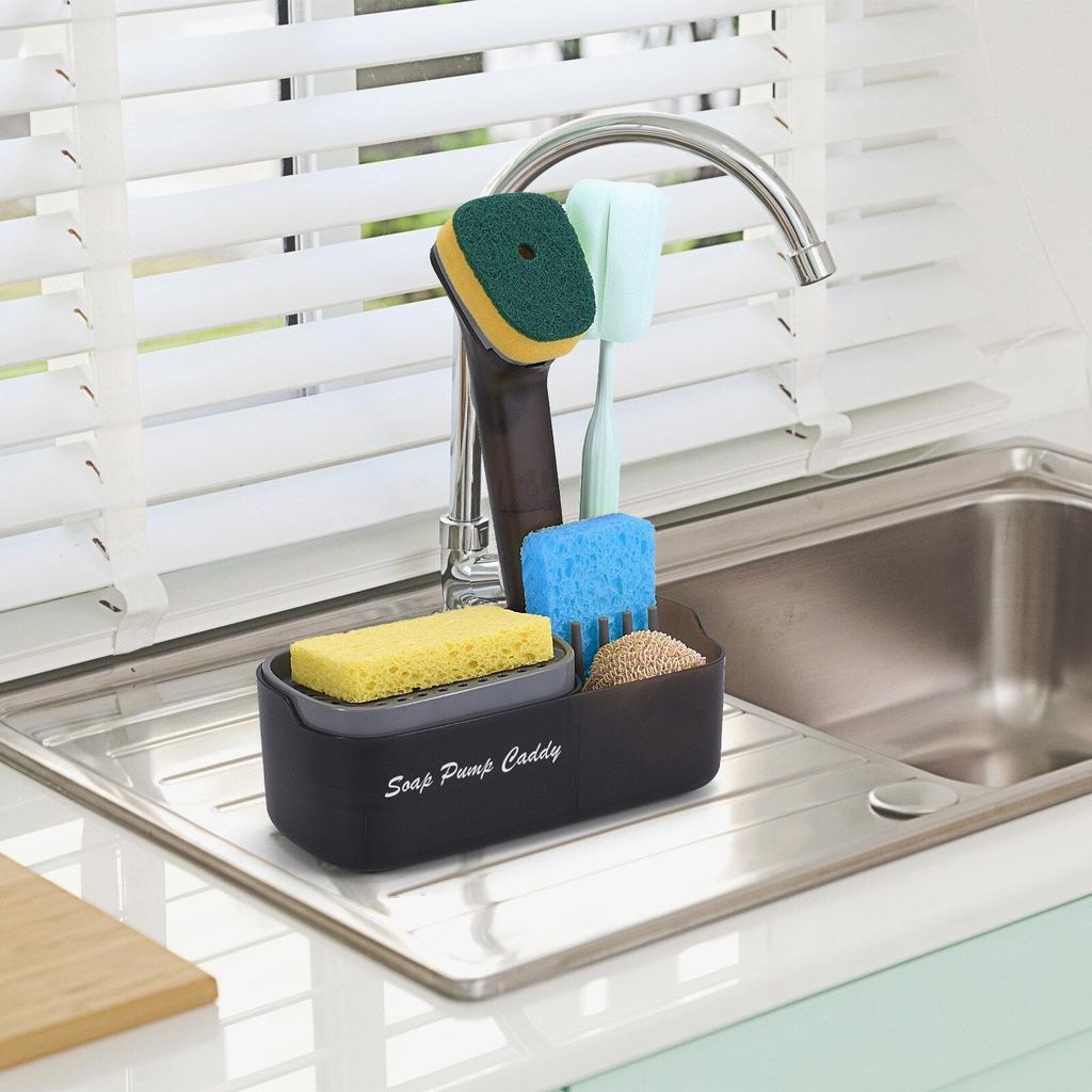 Dishwashing Soap Pump Sponge Caddy Organizer by HitMyNeed