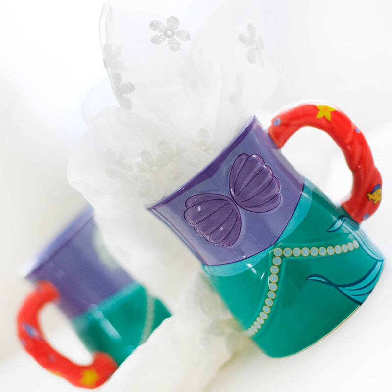 Disney 3D Princess Dress Ceramic Mug 400-500ml by HitMyNeed