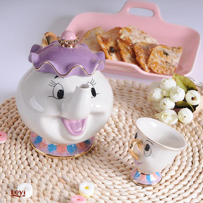 Disney Beauty and the Beast Ceramic Tea Set by HitMyNeed