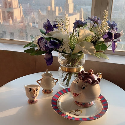 Disney Beauty and the Beast Ceramic Tea Set by HitMyNeed