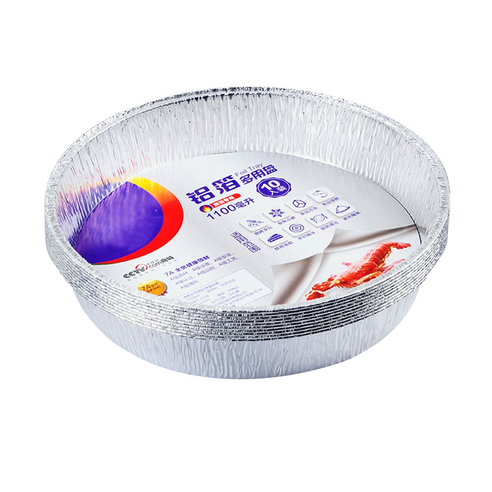 Disposable Aluminum Cake Pans Foil Trays (10 Pack) by HitMyNeed