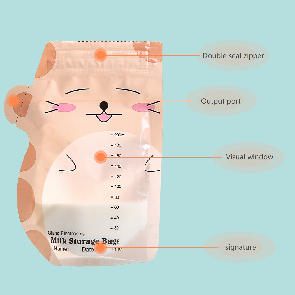Disposable Breast Milk Storage Bags 200ml (90 Pack) by HitMyNeed