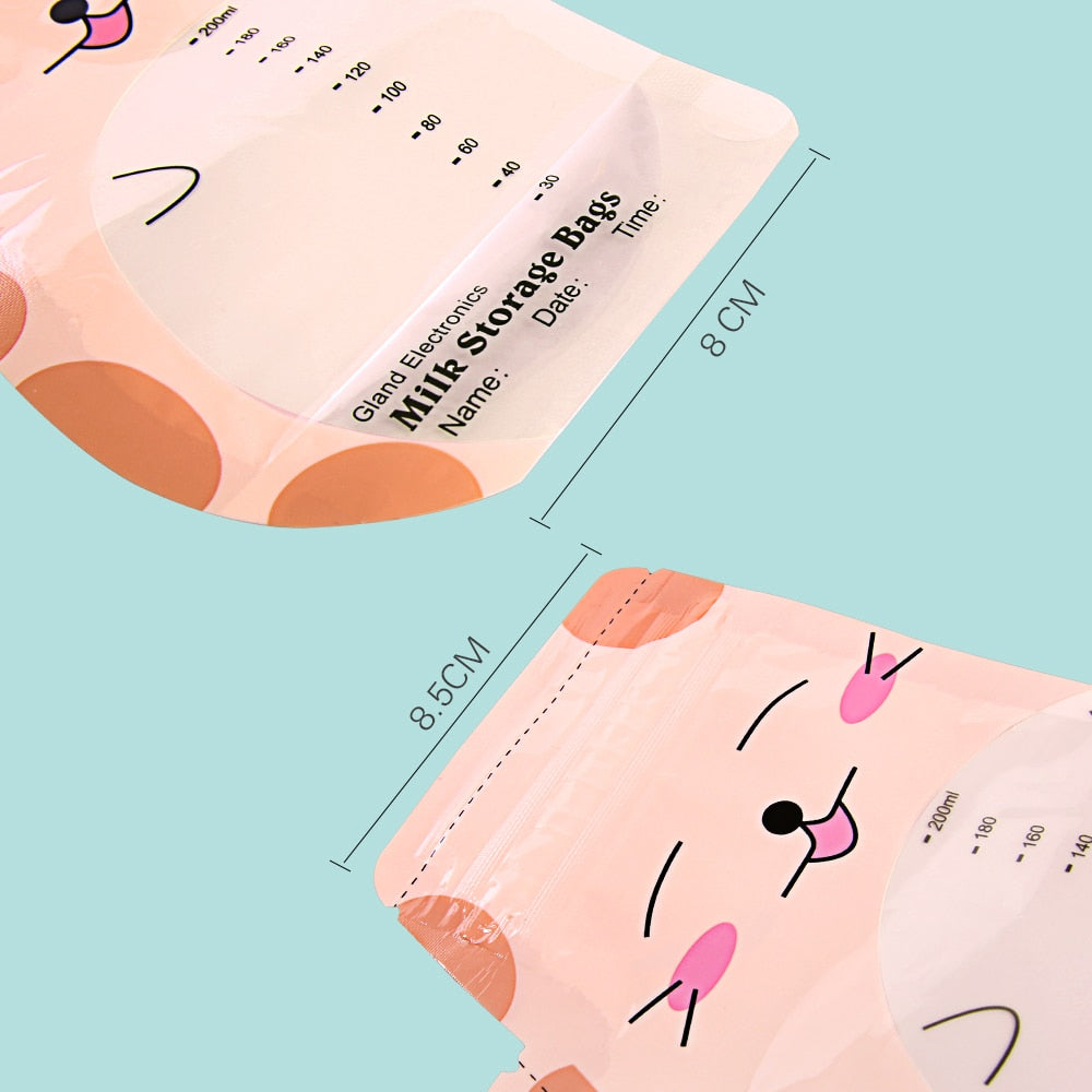 Disposable Breast Milk Storage Bags 200ml (90 Pack) by HitMyNeed