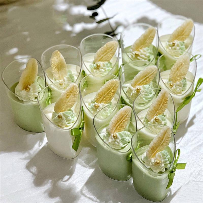 Disposable Clear Plastic Dessert Cups 30 Pack by HitMyNeed
