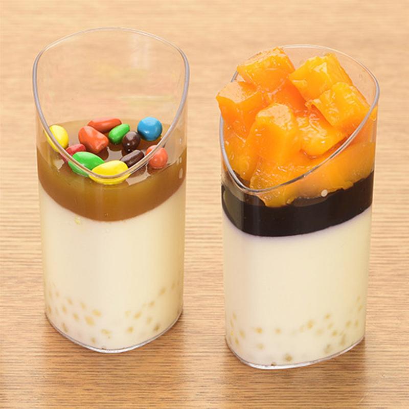 Disposable Clear Plastic Dessert Cups 30 Pack by HitMyNeed