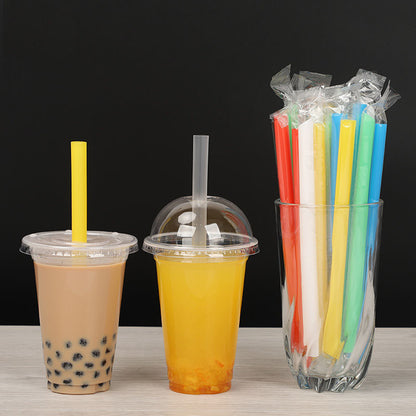 Disposable Colorful Plastic Straws 500 Pack by HitMyNeed
