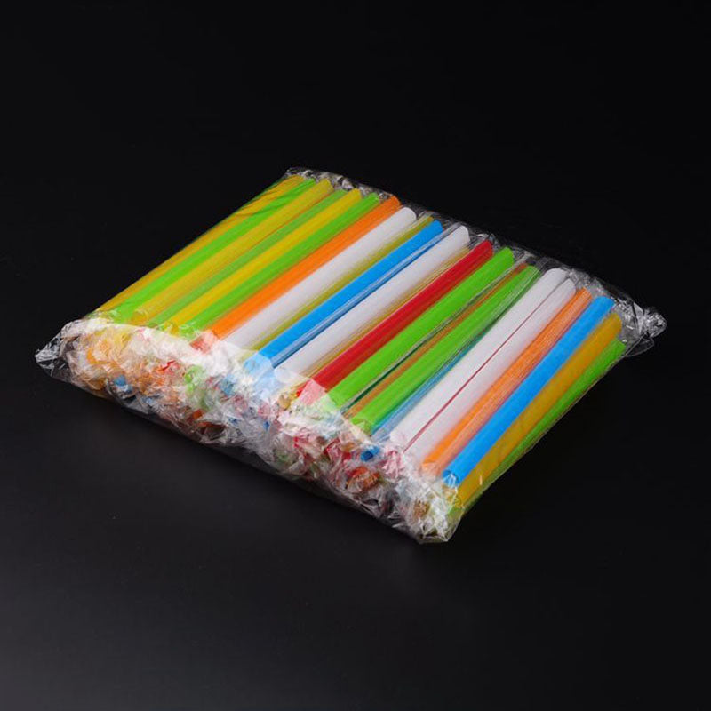 Disposable Colorful Plastic Straws 500 Pack by HitMyNeed