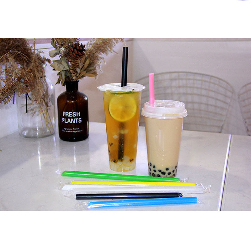 Disposable Colorful Plastic Straws 500 Pack by HitMyNeed