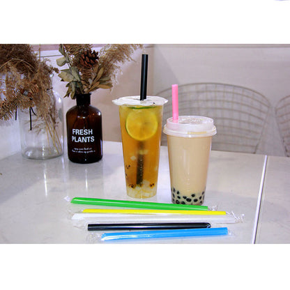 Disposable Colorful Plastic Straws 500 Pack by HitMyNeed
