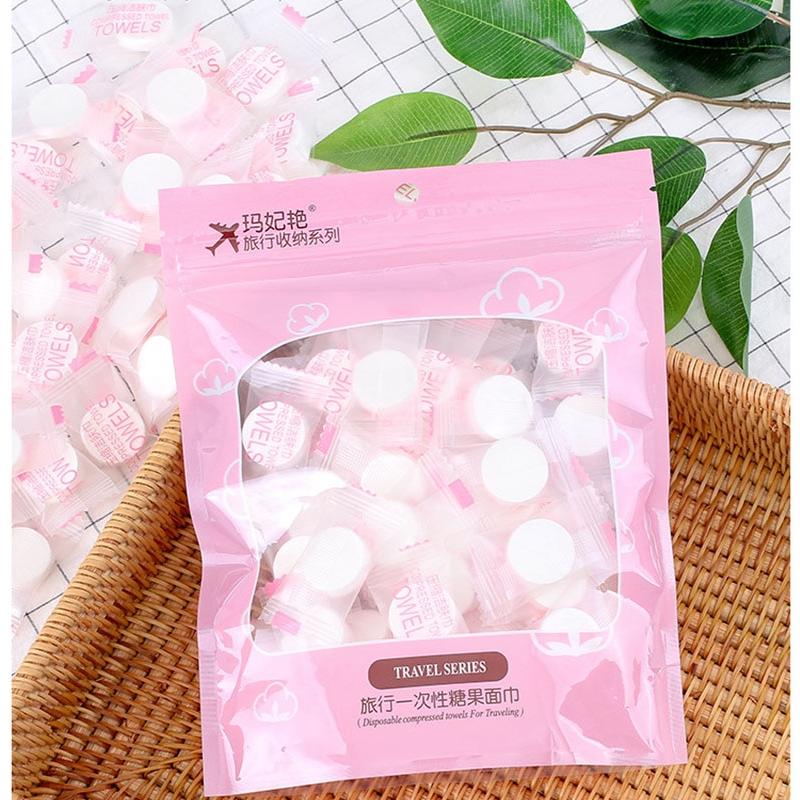 Disposable Compressed Towels, 50 Individually Wrapped by HitMyNeed