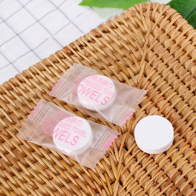 Disposable Compressed Towels, 50 Individually Wrapped by HitMyNeed