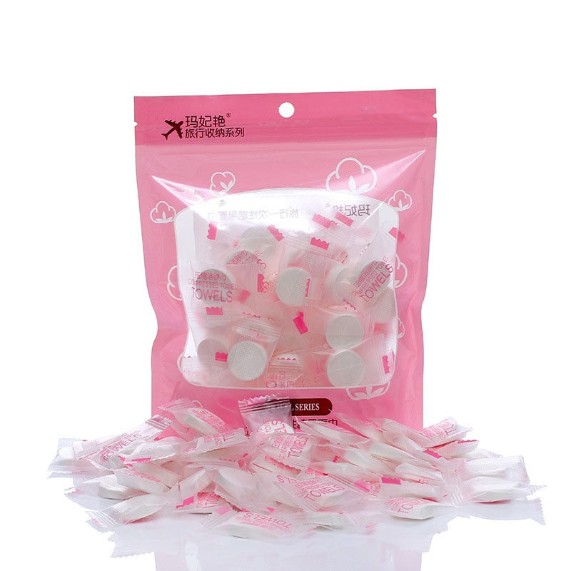 Disposable Compressed Towels, 50 Individually Wrapped by HitMyNeed