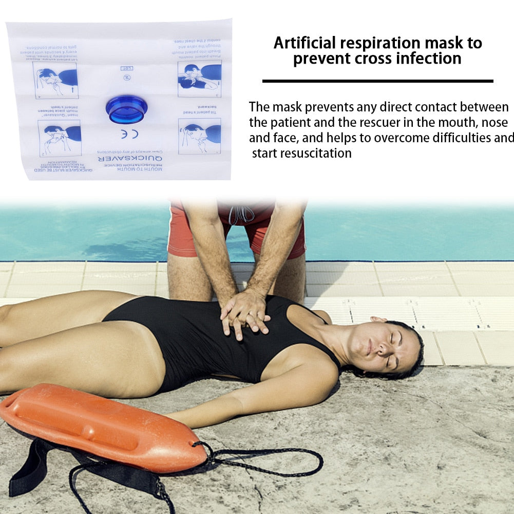 Disposable CPR Mouth Guard Breathing Mask by HitMyNeed
