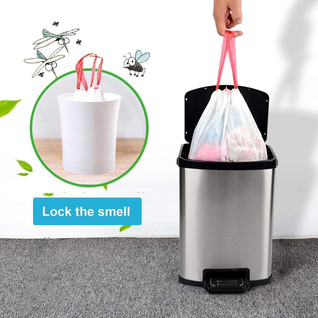 Disposable Drawstring Garbage Bags (30 Pack) by HitMyNeed