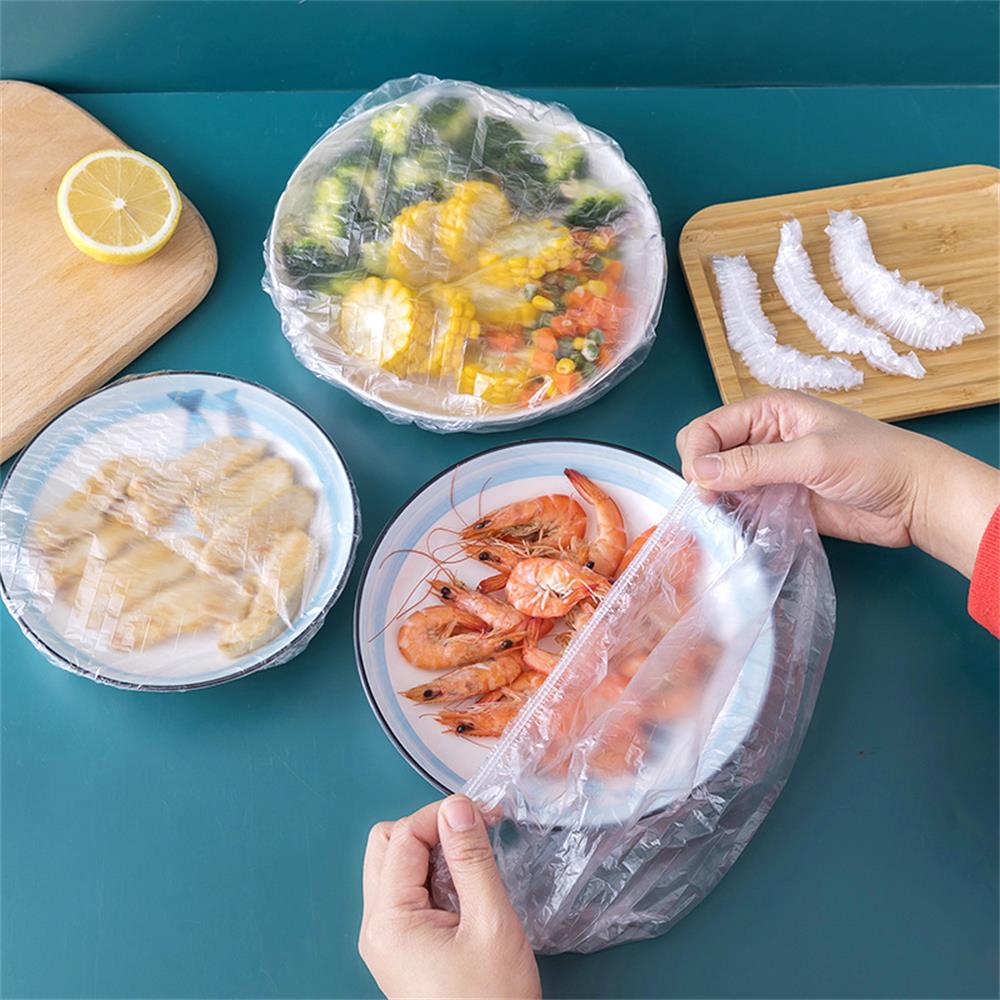 Disposable Elastic Food Covers (100 Pack) by HitMyNeed