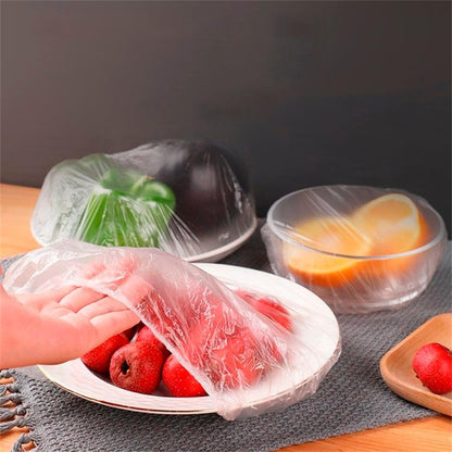 Disposable Elastic Food Covers (100 Pack) by HitMyNeed