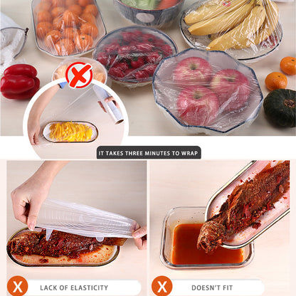 Disposable Elastic Food Covers (100 Pack) by HitMyNeed