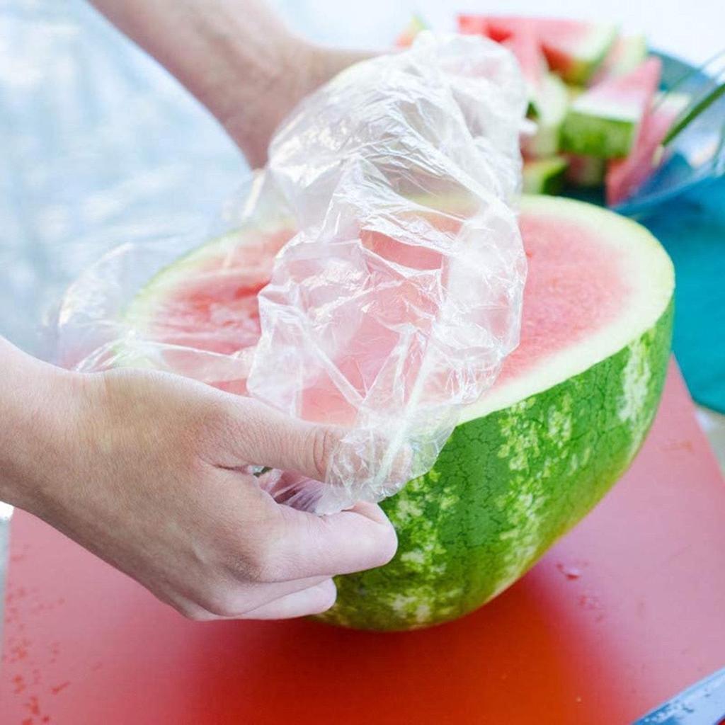 Disposable Elastic Plastic Bowl Covers 100 Pack by HitMyNeed