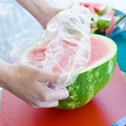 Disposable Elastic Plastic Bowl Covers 100 Pack by HitMyNeed