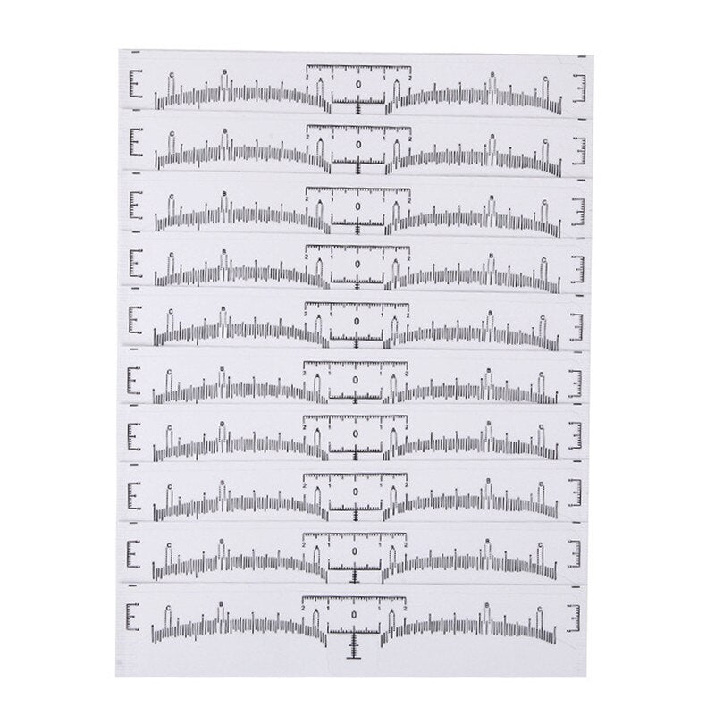 Disposable Eyebrow Ruler Sheets for Microblading 50pcs by HitMyNeed