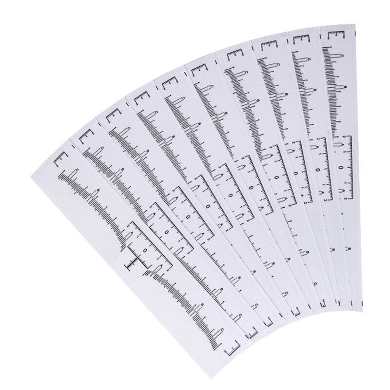 Disposable Eyebrow Ruler Sheets for Microblading 50pcs by HitMyNeed