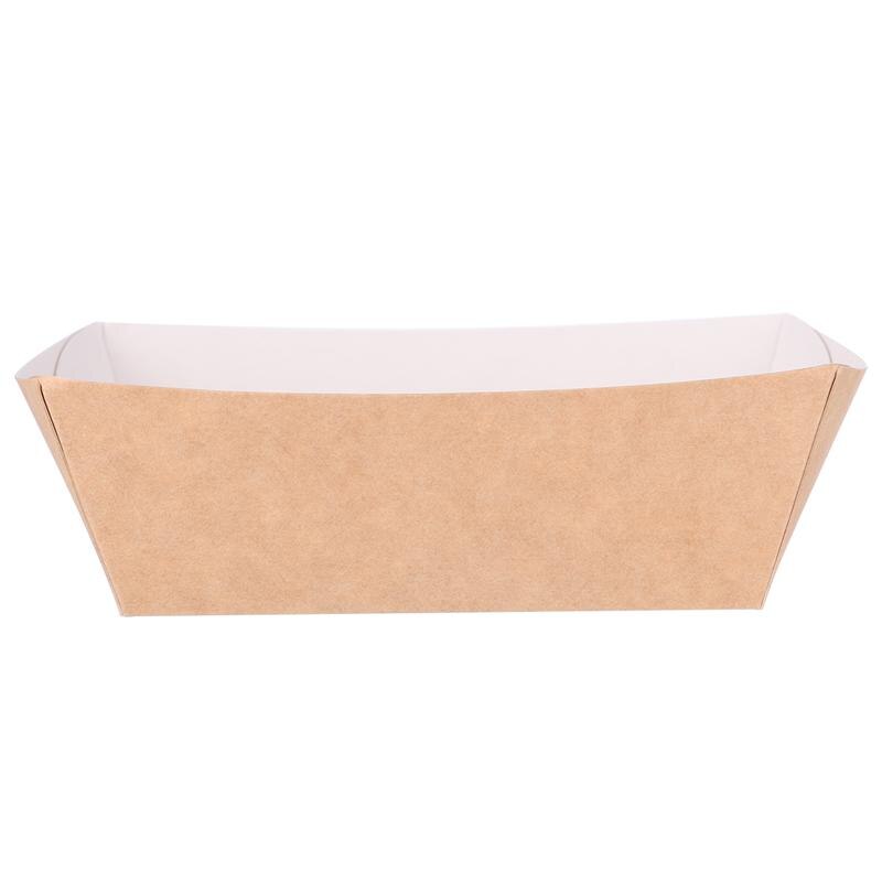 Disposable Kraft Paper Food Boats 100 Pack by HitMyNeed