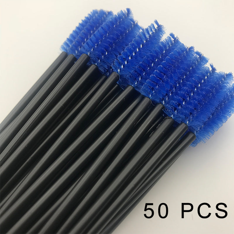 Disposable Mascara Wands 50 Pack for Hygienic Use 50-pcs-blue by HitMyNeed