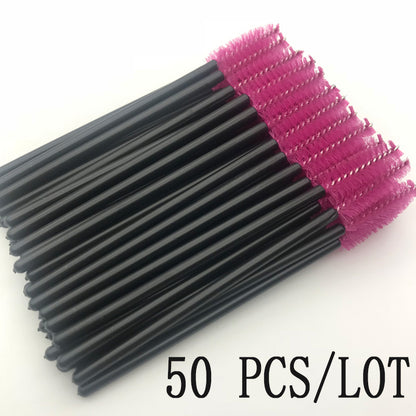 Disposable Mascara Wands 50 Pack for Hygienic Use 50-pcs-red by HitMyNeed