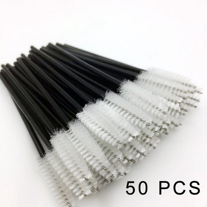 Disposable Mascara Wands 50 Pack for Hygienic Use 50-pcs-white by HitMyNeed
