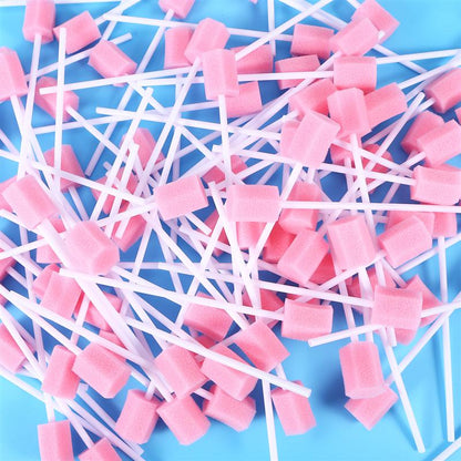 Disposable Oral Sponge Swabs 100-Pack by HitMyNeed