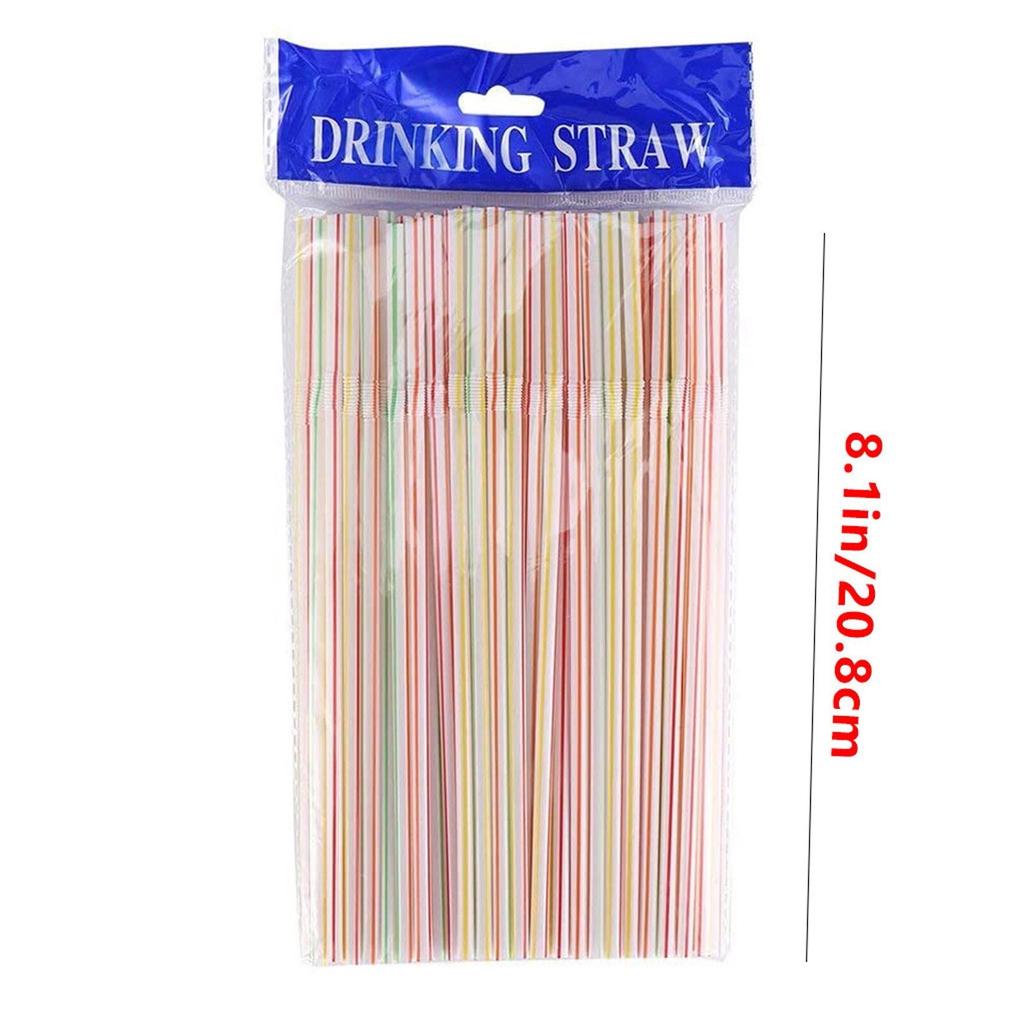 Disposable Plastic Bendable Straws, 600 Pack by HitMyNeed