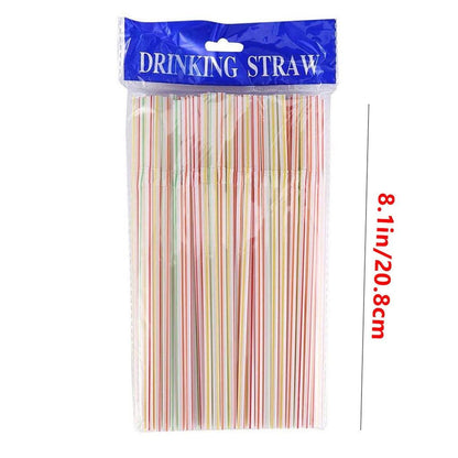 Disposable Plastic Bendable Straws, 600 Pack by HitMyNeed